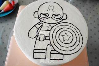 #aca烤明星大赛#captain America Cake recipe