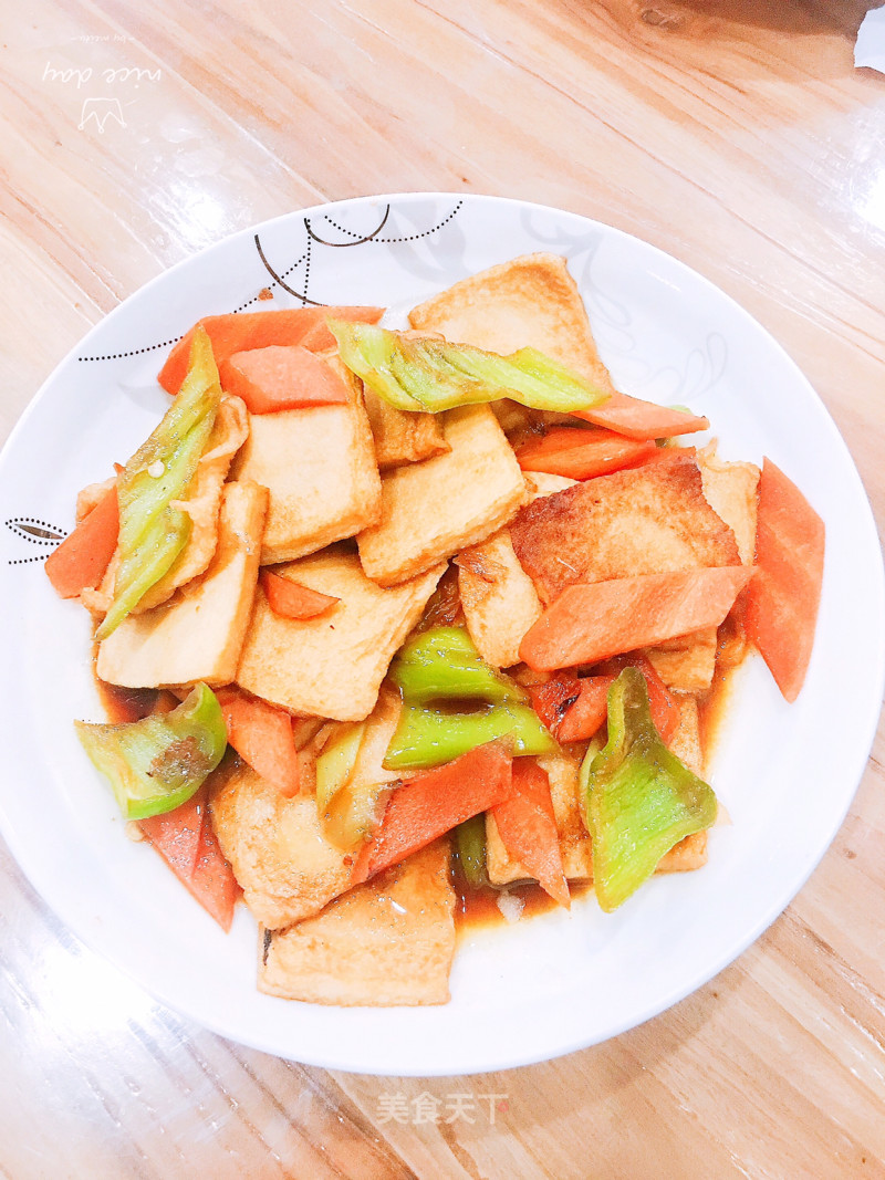 Carrot Roasted Thousand Pages Tofu recipe