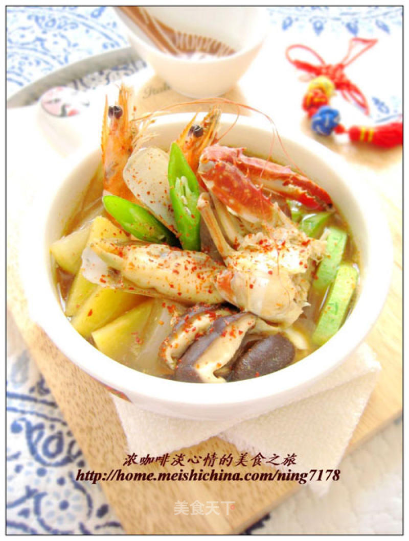 Super Luxurious Bowl of Soup—korean Seafood Bean Paste Soup recipe