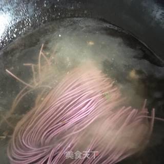 Purple Potato Noodles with Red Oil recipe