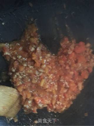 Spaghetti with Tomato Meat Sauce recipe