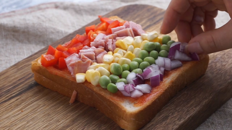 Rainbow Toast Pizza | Meng Wanqing recipe