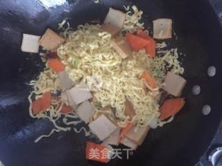 Fried Noodles with Fish Tofu and Fish Balls recipe