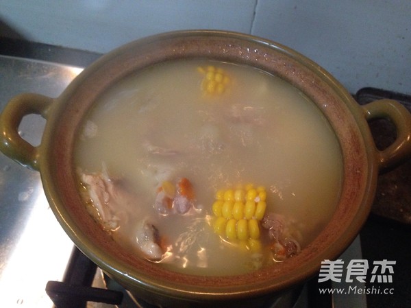 Corn Yam Chicken Bone Soup recipe