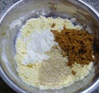 White Sesame Meat Floss Muffin recipe