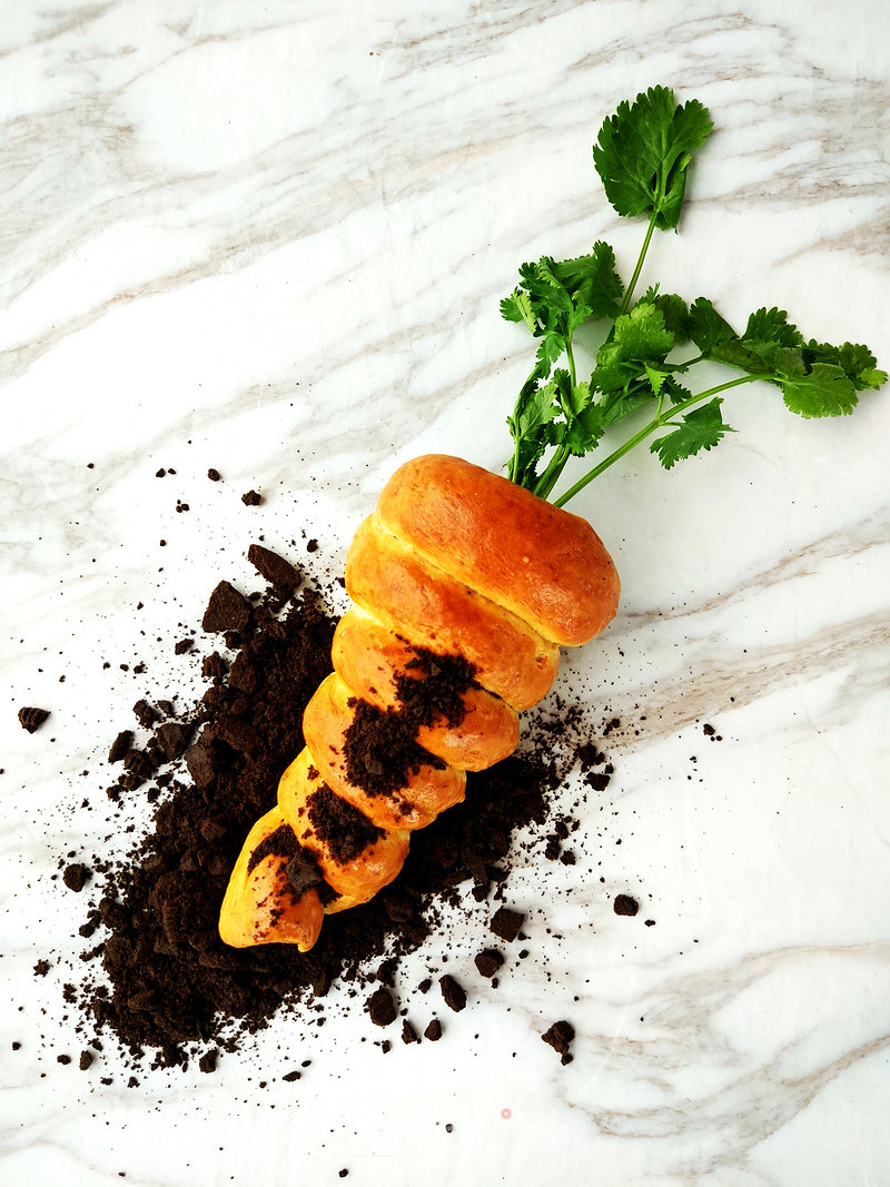 #aca烤明星大赛#carrots and Soy Milk Hot Dog Bread recipe