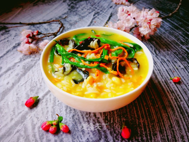 Spring Wild Vegetables: Rice and Vegetable Porridge