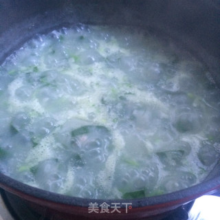 Spinach Congee with Fresh Meat recipe