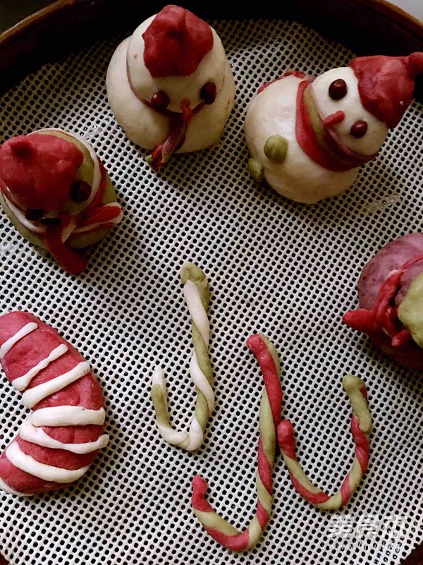 Christmas Pattern Buns One Snowman recipe