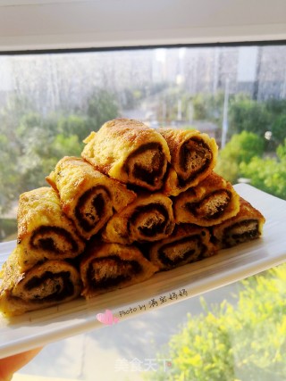 Egg Toast Bean Paste Rolls recipe