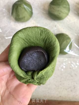 Matcha Rose Bean Paste Bag recipe