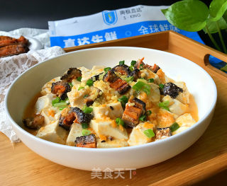 Braised Red Ginseng with Crab Yellow Tofu recipe