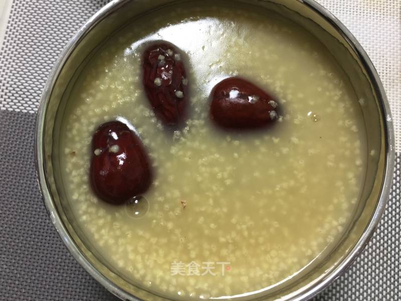 Millet Porridge with Yam and Red Dates recipe