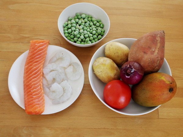 Salmon and Shrimp Salad recipe