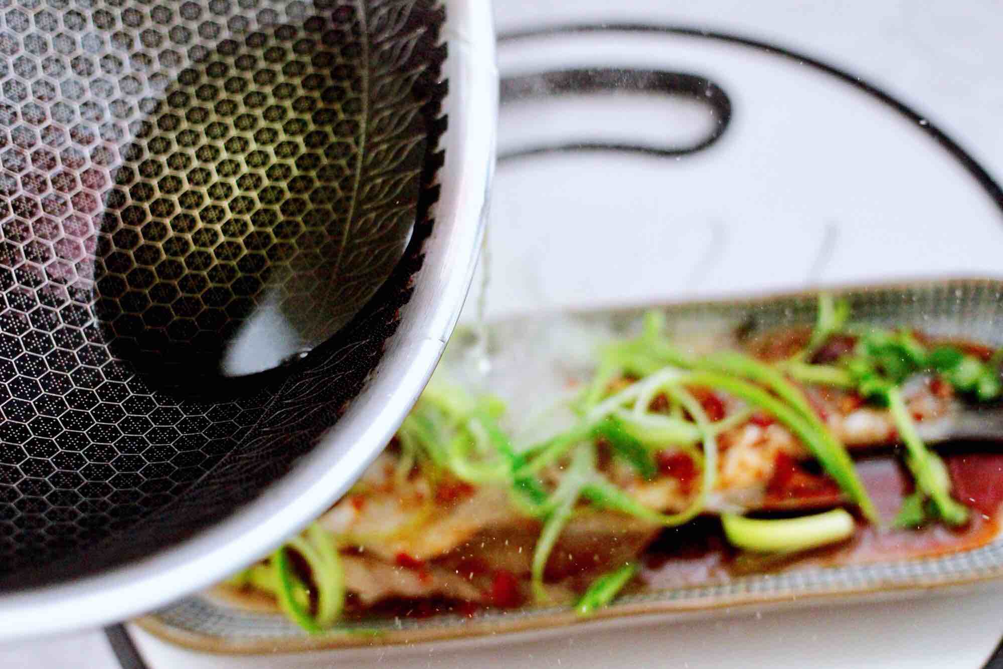 Steamed Sea Bass with Spicy Sauce recipe