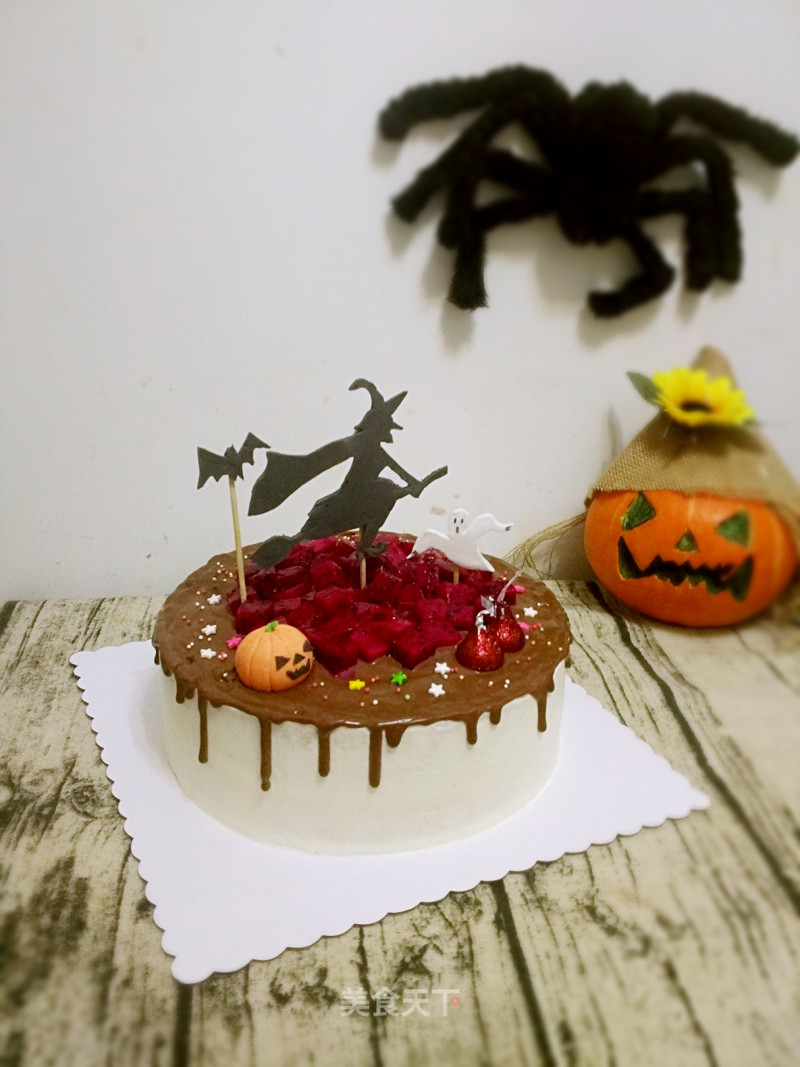 Halloween Chocolate Glaze Cake recipe