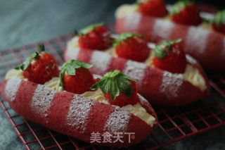 Beautiful Face and Delicious ~ Double Temptation Drip Bread [sweet Heart Bag with Strawberry Stuffing] recipe