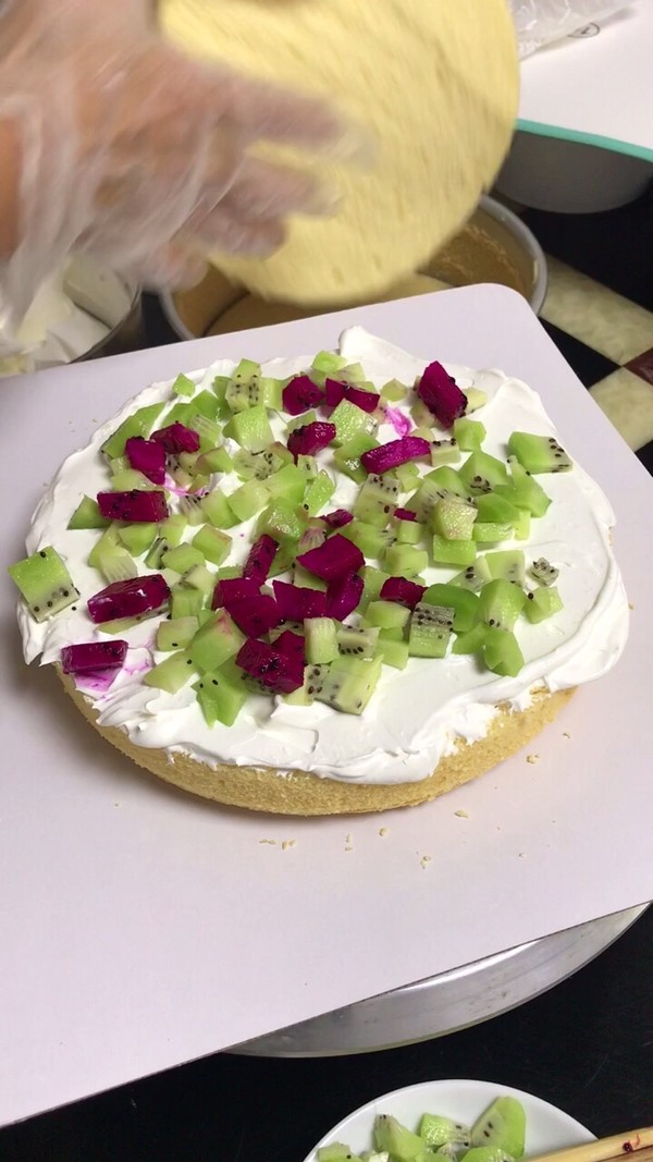 Homemade Fruit Birthday Cake recipe
