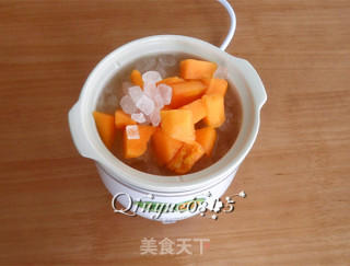[guangdong] Braised Papaya with Rock Sugar and Tremella recipe