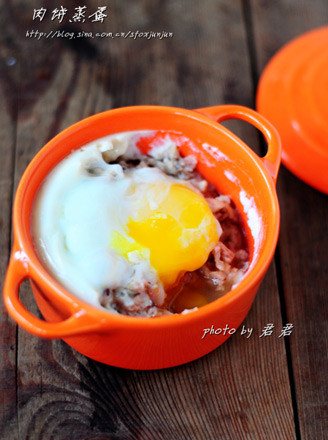 Steamed Egg with Minced Meat Cake