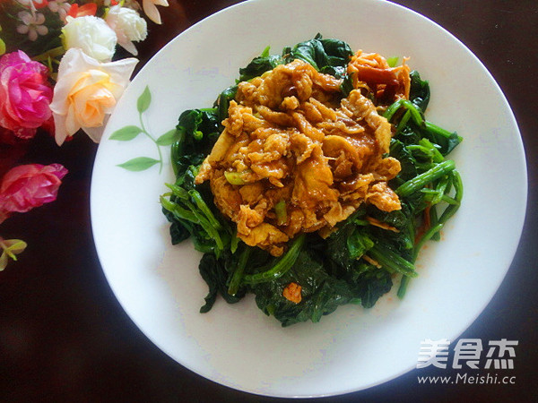 Spinach with Egg Sauce recipe