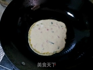 Ham and Scallion Egg Pancake recipe