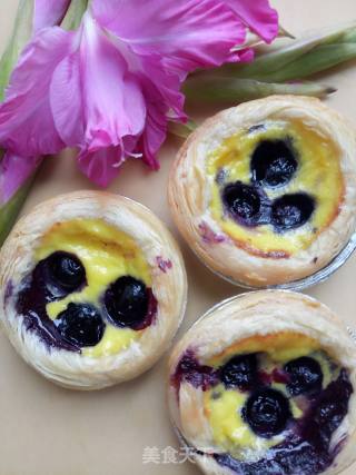 Blueberry Battered Egg Tart recipe