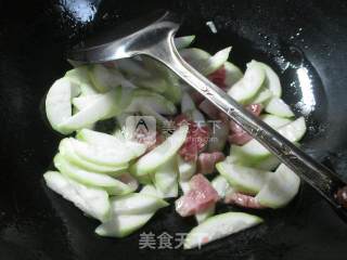 Boiled Long Melon with Bacon Xiu Zhen Mushroom recipe