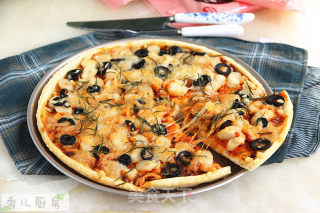 #trust之美#crab Meat and Fish Sausage Pizza recipe