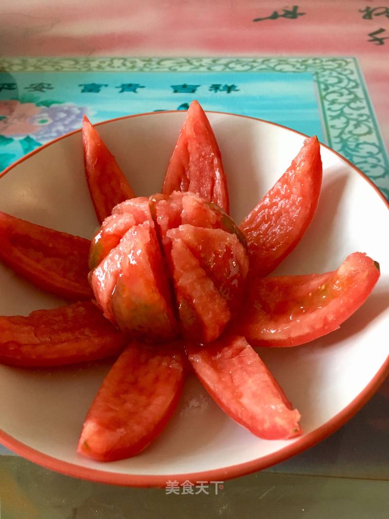 Heart is Like A Lotus Flower~ Tomatoes Mixed with Sugar recipe