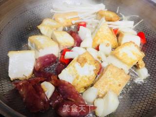 Braised Tofu with Sausage recipe