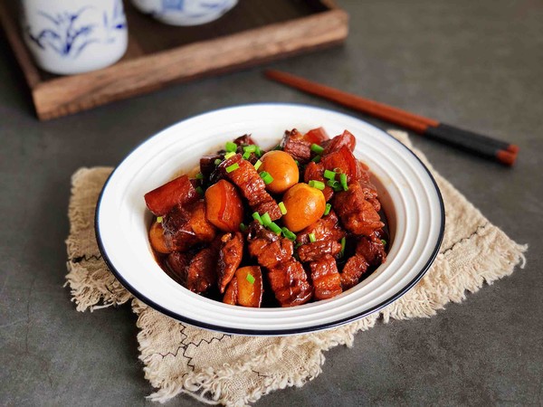 Braised Pork Belly with Quail Eggs recipe