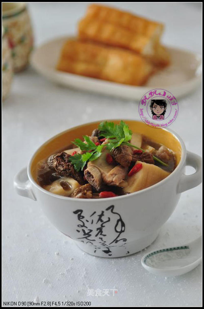 Matsutake Pork Ribs and Lotus Root Soup recipe