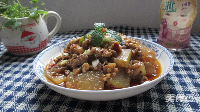 Roasted Winter Melon with Minced Meat recipe