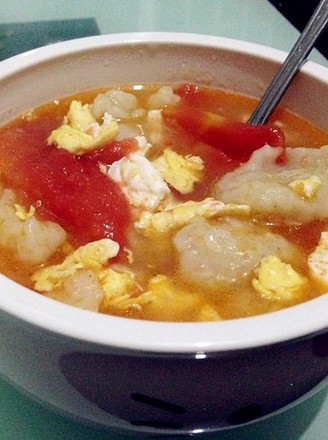 Tomato and Egg Pimple Soup recipe