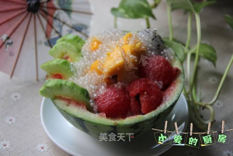 Colorful Fruit Sago Fishing recipe