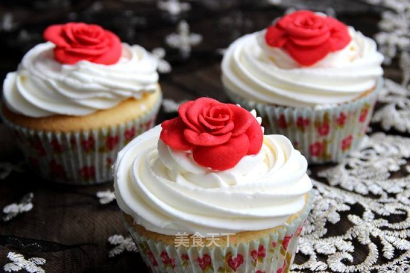 Rose Flower Cup Cake recipe