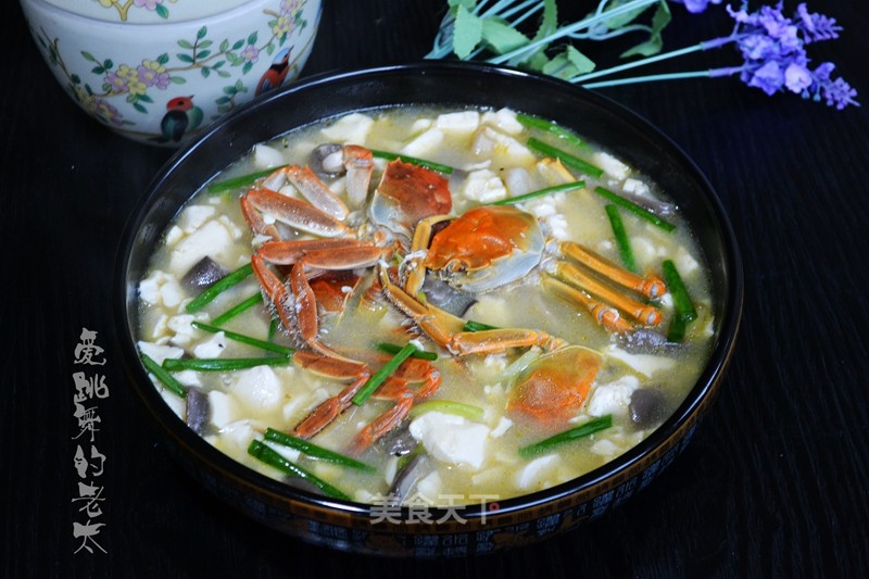 #trust之美#crab Tofu with Shimeji Mushroom Soup recipe