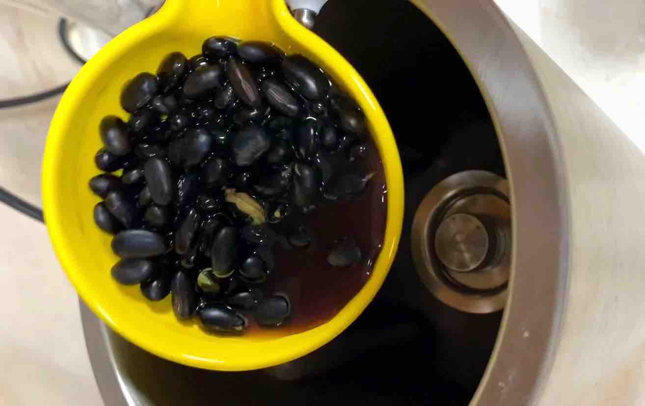 Black Rice, Black Beans, Black Sesame Paste recipe