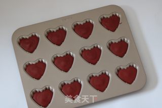 Red Velvet Madeleine Sweetheart Karst Cake recipe