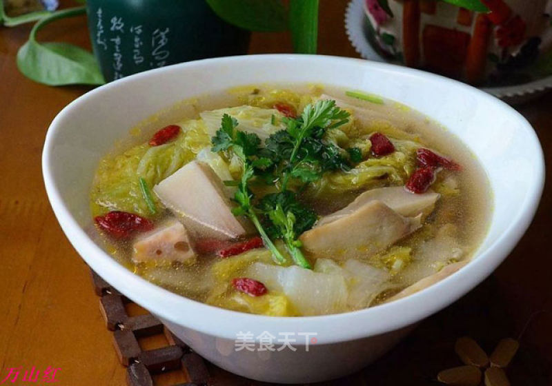 Steamed Mushroom Vegetables in Chicken Broth recipe