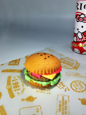 Simulation Hamburger Butter Cup Cake recipe