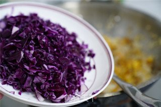 Fried Rice with Purple Cabbage and Egg recipe