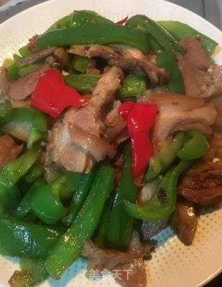 Stir-fried Pork Head with Green Pepper recipe