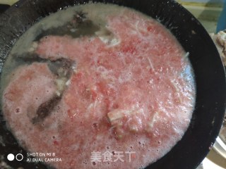 Lamb Stewed with Tomatoes and Enoki Mushrooms recipe