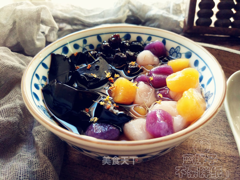 Three-color Taro Balls with Spiked Fresh Taro Fairy recipe