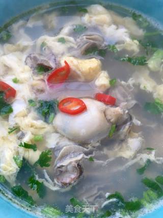 "runzao Soup" Oyster Meat and Egg Drop Soup recipe