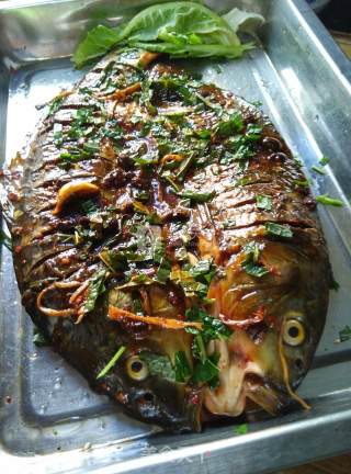 #aca烤明星大赛#[oil-free Huoxiang Grilled Fish] recipe