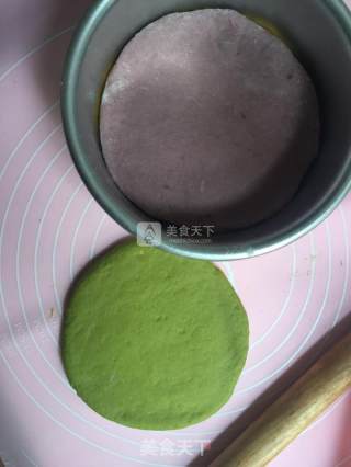 Three-color Steamed Cake recipe