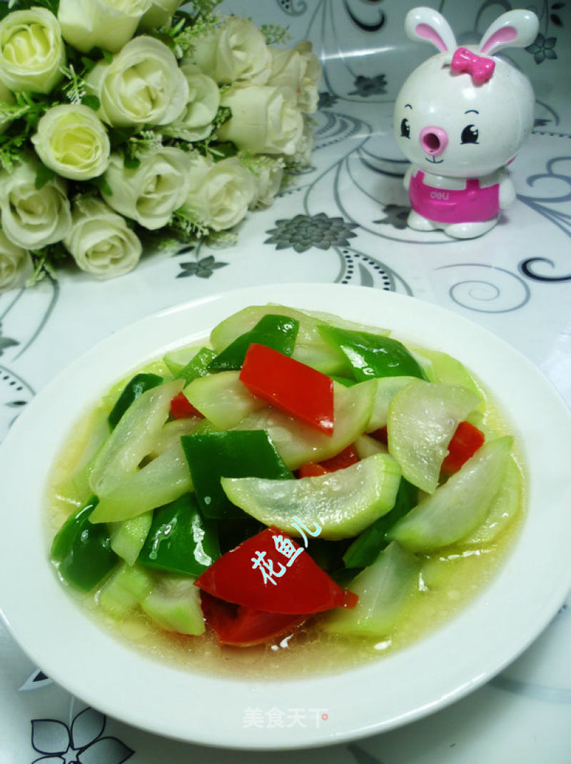 Double Pepper Stir-fried Night Blossom recipe